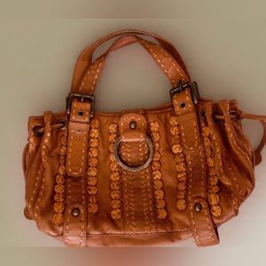Authentic Isabella Fiore Brown Leather Handbag